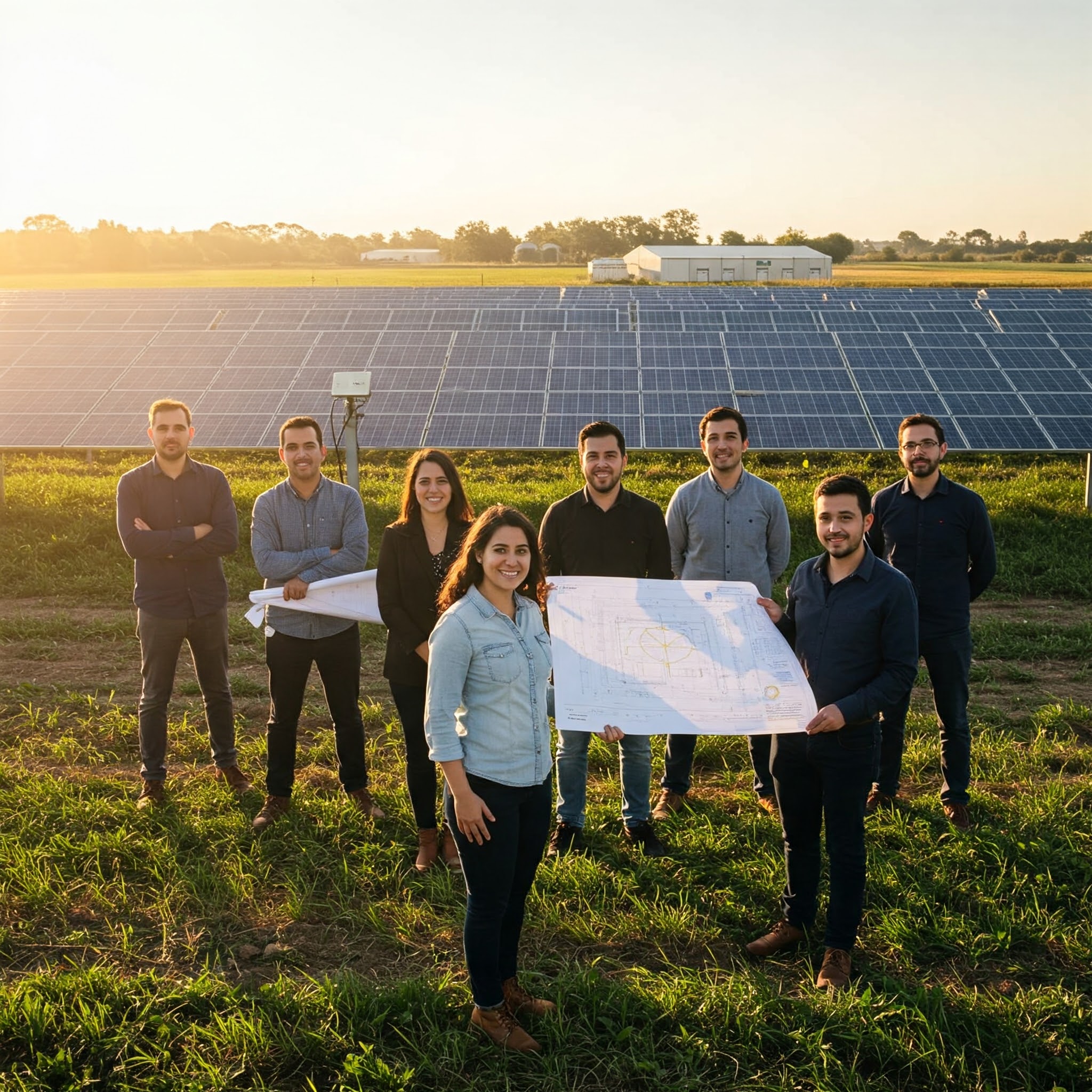 Exploitation agricole avec système de pompage solaire